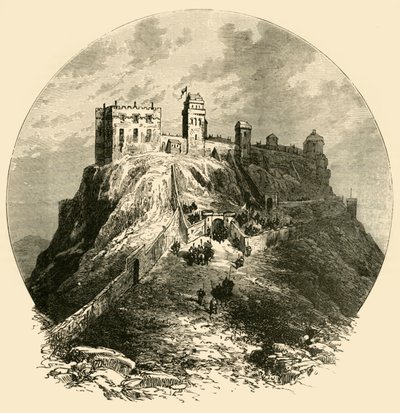 爱丁堡城堡，如1573年被围困之前，1890年。 作者 不明
