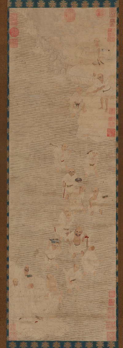 十八罗汉过河图》，明朝，16-17世纪。 作者 不明