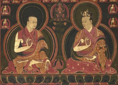 第八世map玛巴，米京·多杰（1507-1554）和他的老师第一桑耶·宁巴 作者 不明