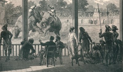 1896年在巴罗达的大象大战 作者 不明