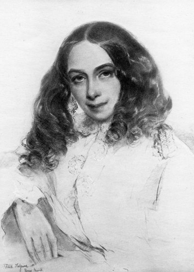 伊丽莎白·巴雷特·布朗宁，英国诗人，1859年 作者 不明