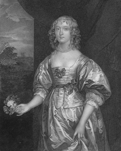 伊丽莎白·塞西尔（Elizabeth Cecil），德文郡伯爵夫人，1640年左右，十九世纪中叶。 作者 不明