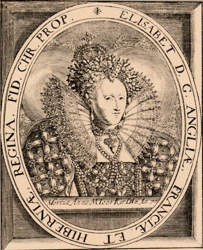 伊丽莎白一世（Elizabeth I）1533-1603，英格兰和爱尔兰女王，1889年 作者 不明