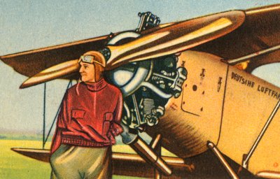 艾莉·贝因霍恩（Elly Beinhorn）乘飞机，1932年。 作者 不明