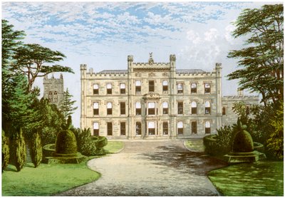 德比郡艾尔瓦斯顿城堡（Elvaston Castle），哈林顿伯爵的故居，建于1880年 作者 不明