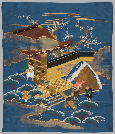 1800年代末至1900年代初刺绣的Fukusa。 作者 不明