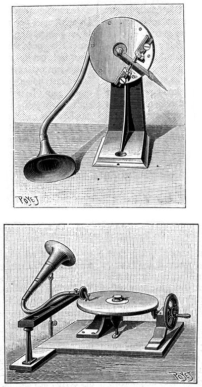 Emile Berliners留声机，c1888 作者 不明