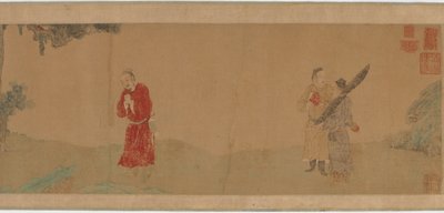 1368-1644年，石勒皇帝敬奉佛教僧侣。 作者 不明