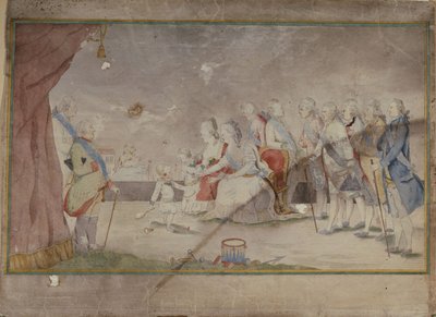 1780年代末，凯瑟琳二世皇后及其家人和朝臣 作者 不明