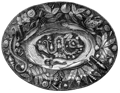 搪瓷盘，伯纳德·帕利斯（Bernard Palissy），16世纪，1870年 作者 不明