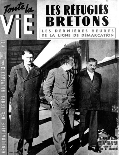 1942年3月，德国占领国和维希法国之间的分界线结束 作者 不明