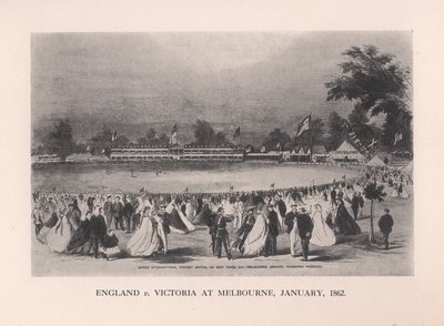 英格兰诉维多利亚1862年12月，澳大利亚墨尔本，1862年 作者 不明