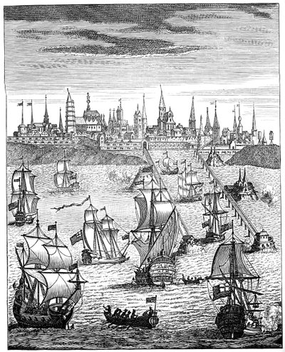 英国中队携部队占领敦刻尔克，1708年，1894年 作者 不明