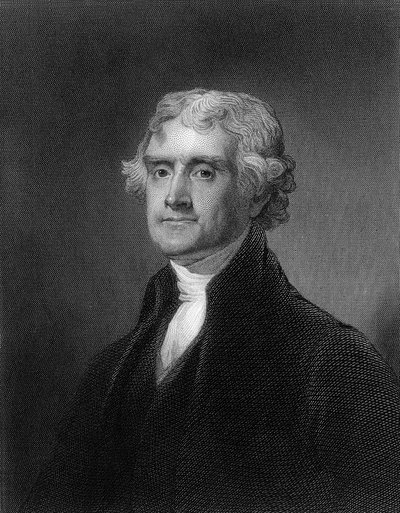 Engraving of Thomas Jefferson (b/w photo) 作者 不明