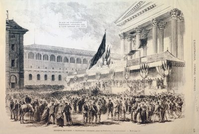 义务招募加入国民警卫队，巴黎万神殿广场，1870-1871年 作者 不明