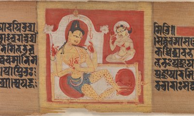 登基四臂菩萨，叶从... Pancavimsatisahasrika Prajnaparamita ...，ca。 1090。 作者 不明