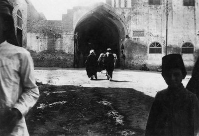 1918年，第一次世界大战，美索不达米亚，巴格达集市入口 作者 不明