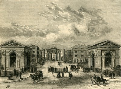 尤斯顿广场车站入口，c1876。 作者 不明