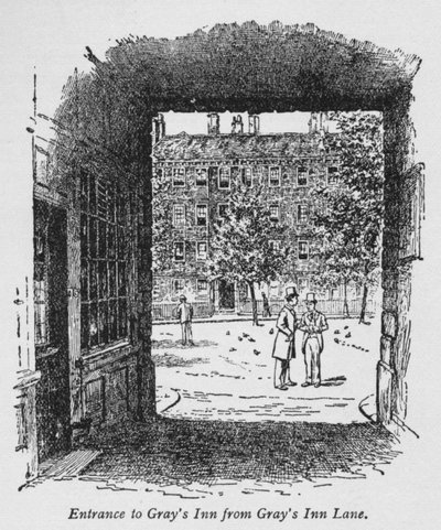 从格雷斯巷酒店（Greys Inn Lane）进入格雷斯酒店（Crays Inn），大约1918 作者 不明