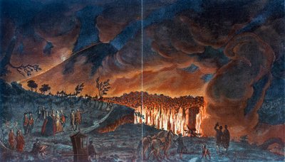 维苏威火山爆发，1776年 作者 不明