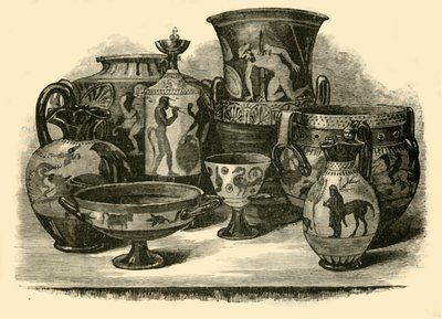 伊特鲁里亚花瓶，1890年。 作者 不明