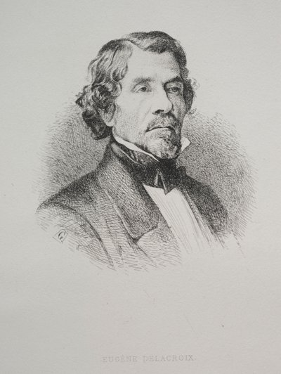 欧仁·德拉克鲁瓦（EugèneDelacroix），1800年代。 作者 不明