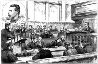 1884年在炸药地块的伯明翰警察局检查约翰·埃根（John F Egan） 作者 不明