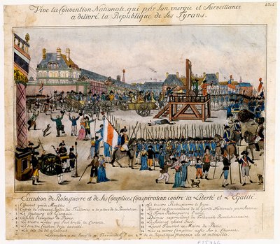罗伯斯庇尔及其同伙的死刑，1794年 作者 不明