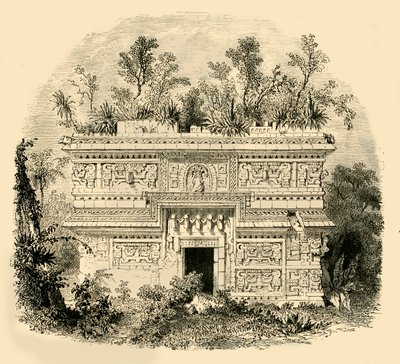 1890年在尤加坦的本机宫殿立面。 作者 不明