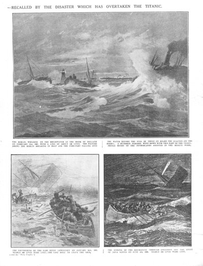 1912年4月20日，著名的昔日残骸：海上的一些历史性灾难。 作者 不明
