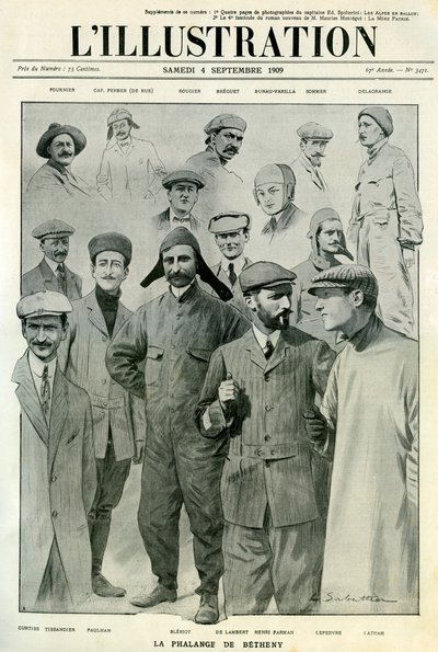 著名飞行员，插图封面，1909年9月4日 作者 不明