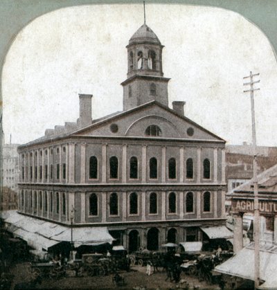 19世纪末，美国马萨诸塞州波士顿的法纳伊·霍尔（Faneuil Hall） 作者 不明