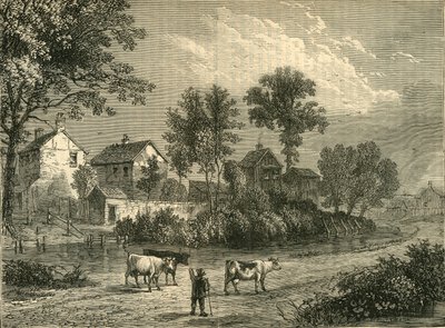 摄政公园的农场，1750年，建于1876年。 作者 不明
