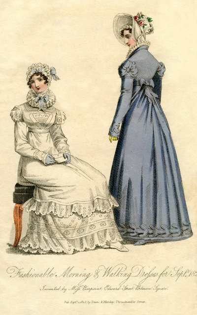 1823年9月以来的时尚早礼服和便服 作者 不明