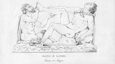 Fauno E Satiro动物区系和Satyr，约1850年 作者 不明
