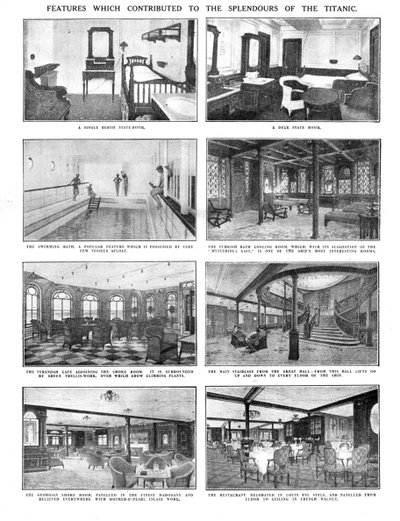 1912年4月20日为《泰坦尼克号》的辉煌做出贡献的功能。 作者 不明