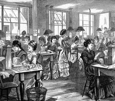 女电报工作者，1871年 作者 不明