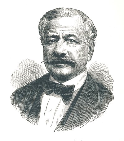 费迪南德·德莱塞普（Ferdinand de Lesseps），法国外交官，后来发展成为苏伊士运河，1893年。 作者 不明