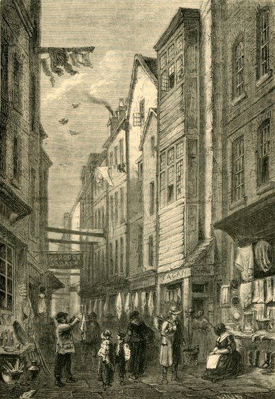 野战巷大约在1840，c1872。 作者 不明