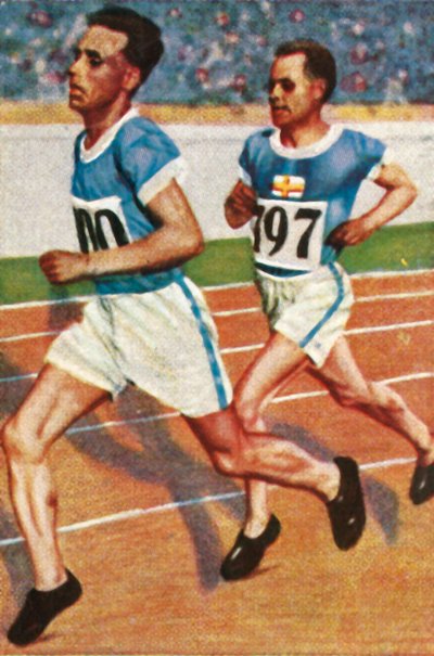 芬兰选手维尔·里托拉（Ville Ritola）和帕沃·努尔米（Paavo Nurmi），1928年。 作者 不明