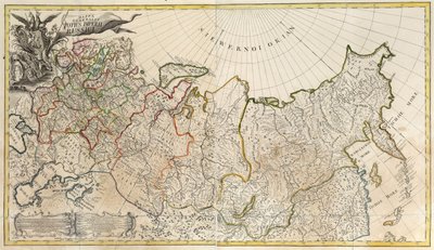 俄罗斯帝国第一张总图，1745年 作者 不明