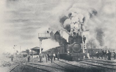 离开卡尔古利的殖民间铁路首列火车，1923年。 作者 不明