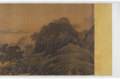 独自在山涧中钓鱼，13世纪。 作者 不明