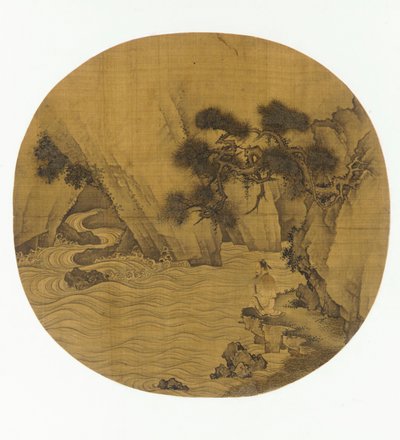 山涧垂钓》，明代，1368-1644。 作者 不明