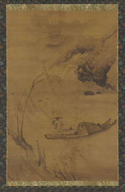 鸬鹚捕鱼》，明朝，16世纪。 作者 不明