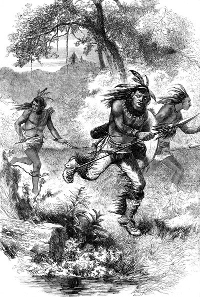 大屠杀定居者之后的美洲原住民逃亡，大约在17世纪C1880 作者 不明