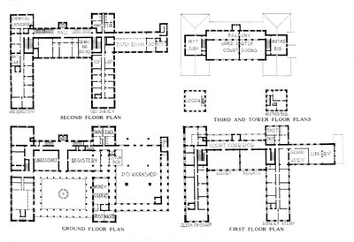 夏威夷檀香山联邦大楼平面图，1924年 作者 不明