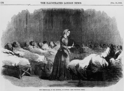 弗洛伦斯·南丁格尔（Florence Nightingale），英国护士和医院改革者，1855年 作者 不明