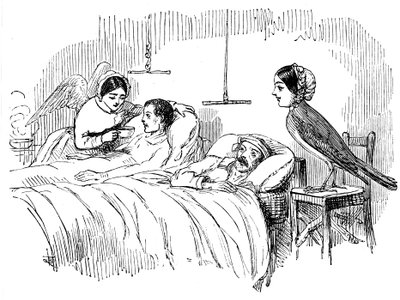 弗洛伦斯·南丁格尔（Florence Nightingale）观看工作中的护士，1854年 作者 不明