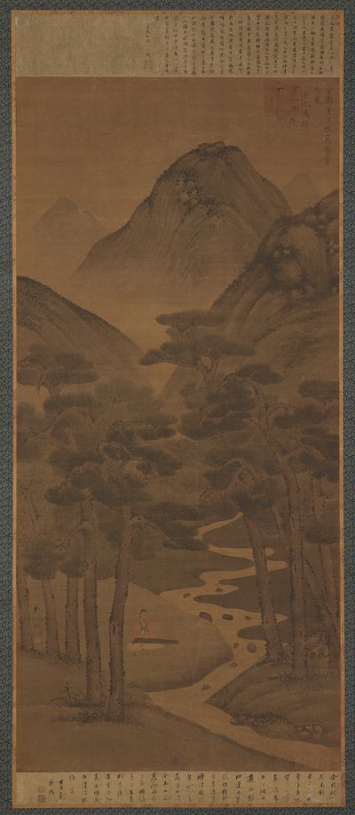 流动的水，松树上的风，明朝，15世纪。 作者 不明